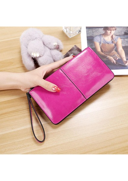 Kadın Cüzdan Uzun Moda Fermuarlı Debriyaj El Çantası 2022 Yeni Cep Telefonu Çantası Kart Tutucu Bozuk Para Cüzdanı Ince Cüzdan (Yurt Dışından)