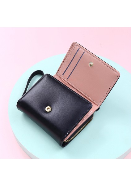 2022 Yeni Moda Kadın Cüzdan Kısa Kadın Bozuk Para Cüzdanı Cüzdan Kadın Kart Tutucu Küçük Bayan Cüzdan Kadın Çile Mini Debriyaj (Yurt Dışından) modelleri