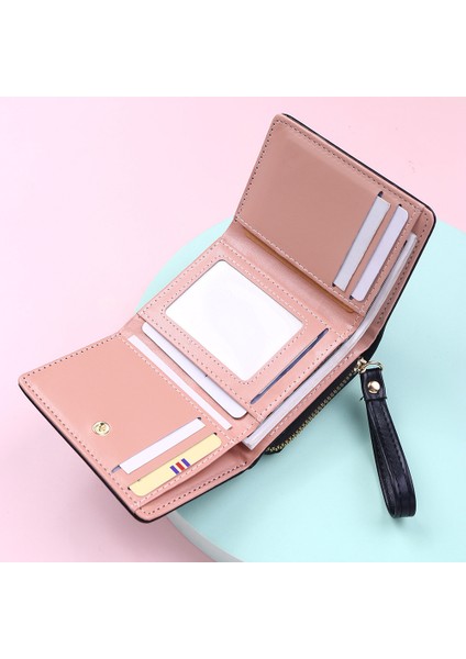 2022 Yeni Moda Kadın Cüzdan Kısa Kadın Bozuk Para Cüzdanı Cüzdan Kadın Kart Tutucu Küçük Bayan Cüzdan Kadın Çile Mini Debriyaj (Yurt Dışından) fırsatları