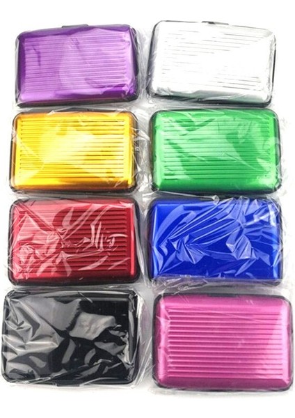 2021 Yeni Alüminyum Metal Banka Kartı Engelleme Sert Çanta Cüzdan Kredi Kartı Anti-Rfıd Tarama Koruyucu Tutucu Kart Tutucu Kadın (Yurt Dışından) fırsatları