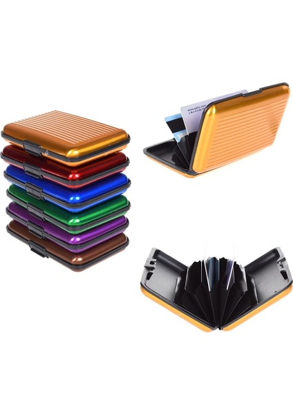 2021 Yeni Alüminyum Metal Banka Kartı Engelleme Sert Çanta Cüzdan Kredi Kartı Anti-Rfıd Tarama Koruyucu Tutucu Kart Tutucu Kadın (Yurt Dışından) indirimleri