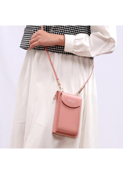 Cep Telefonu Çantaları Metal Açılış Crossbody Çanta Kadın Mini Pu Deri Omuz Askılı Çanta Kızlar Için Hediye 2021 (Yurt Dışından)