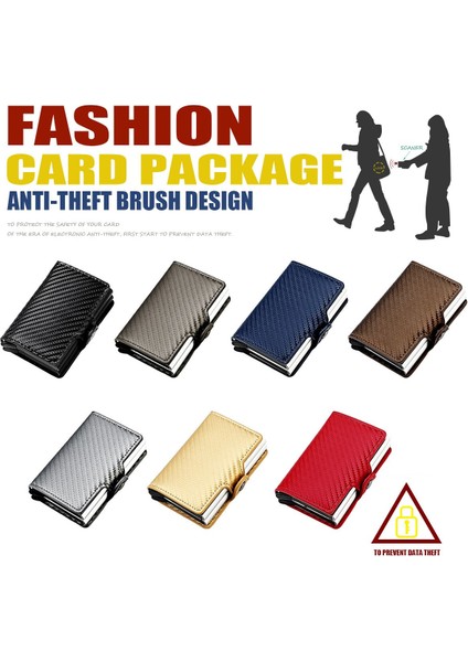 Erkekler Ve Kadınlar Için Metal Cüzdan Kart Sahibinin Rfıd Engelleme Vintage Deri Banka Iş Kredi Kartı Kimlik Kartı Tutucu Kart Cüzdanı (Yurt Dışından) modelleri