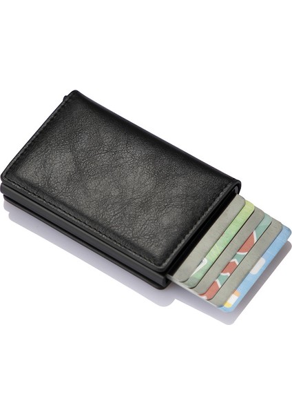 Vm Moda Öpücük Erkek/Kadın Rfıd Cüzdan Mini Kart Tutucu Cüzdan Karbon Fiber Siyah Sihirli Üç Katlı Küçük Para Çantası Erkek Çantalar (Yurt Dışından) modelleri