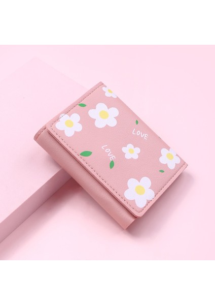 1 Adet Kadın Sevimli Çiçek Cüzdan Küçük Çile Kız Cüzdan Marka Tasarlanmış Pu Deri Kadın Bozuk Para Cüzdanı Kadın Kartlıklı Cüzdan (Yurt Dışından)