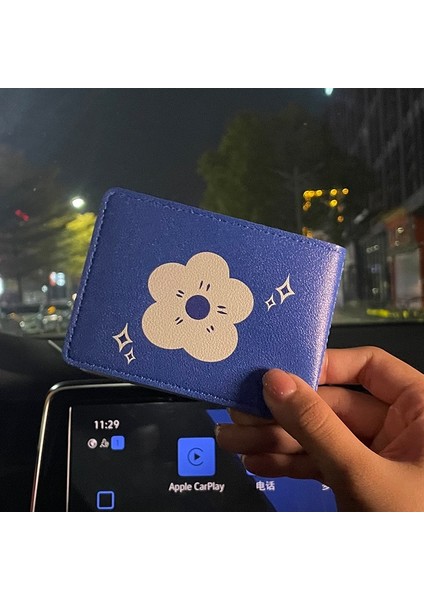 Mavi Sevimli Baskı Kart Sahibinin Cüzdan Kımlık Koruyucu Kart Kılıfı Ehliyet Kapağı Kart Tutucu Koruyucu Kapak Yaratıcı 6 Kart Yuvaları (Yurt Dışından) fırsatları