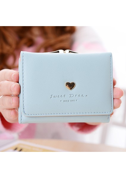 2021 Yeni Moda Kadın Cüzdan Kısa Kadın Bozuk Para Cüzdanı Cüzdan Kadın Kart Tutucu Küçük Bayan Cüzdan Kadın Çile Mini Debriyaj (Yurt Dışından)