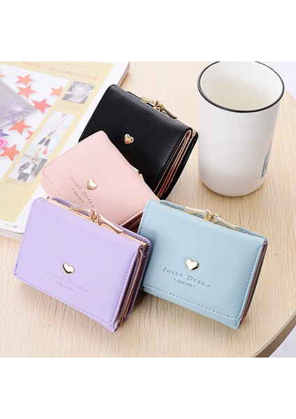 2021 Yeni Moda Kadın Cüzdan Kısa Kadın Bozuk Para Cüzdanı Cüzdan Kadın Kart Tutucu Küçük Bayan Cüzdan Kadın Çile Mini Debriyaj (Yurt Dışından) fiyatları