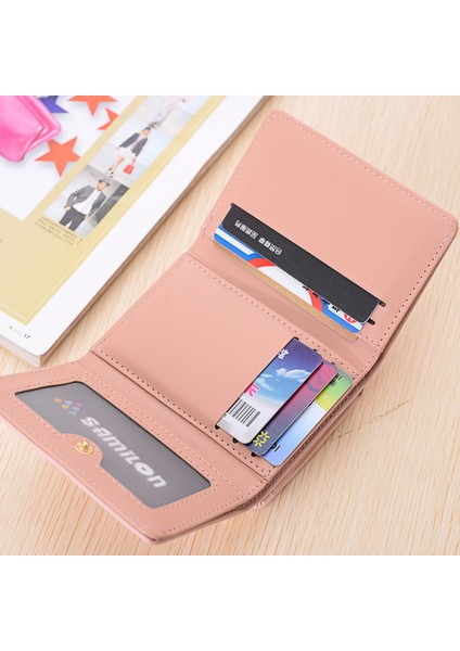 2021 Yeni Moda Kadın Cüzdan Kısa Kadın Bozuk Para Cüzdanı Cüzdan Kadın Kart Tutucu Küçük Bayan Cüzdan Kadın Çile Mini Debriyaj (Yurt Dışından) modelleri