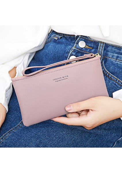 Basit Kadın Dokunmatik Ekran Çanta Trendy Bilek Cep Telefonu Cepler Kadın Bozuk Para Çantaları Bayanlar Için Taşınabilir Uzun Cüzdan Cartera Mujer (Yurt Dışından) modelleri