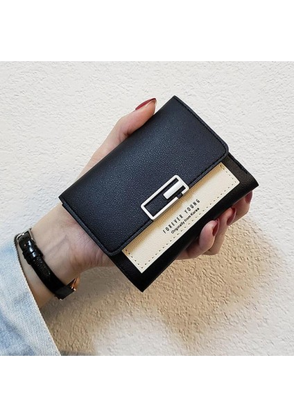 2022 Trendy Kısa Cüzdan Bozuk Para Cüzdanı Çanta Kadın Sonsuza Kadar Genç Mektuplar Kart Tutucu Pu Deri Para Çantası Üçe Katlanmış Cüzdan Hediyeler (Yurt Dışından)