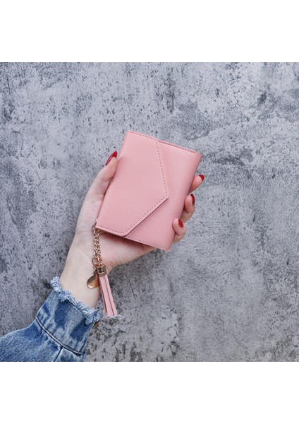 Kadınlar Için Cüzdan Pembe Kadın Cüzdan Küçük Ince Minimalist Carteira Kısa Çanta Kadın Porte Monnaie Femme Cartera Hombre (Yurt Dışından)