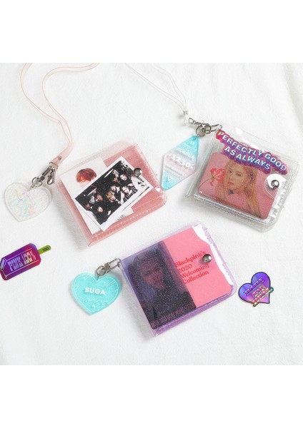 Moda Temizle Para Cüzdan Kızlar Için Su Geçirmez Jöle Idol Fotocard Tutucu Kılıf Kadın Işıltılı Kredi Bankası Kartı Tutucu (Yurt Dışından) modelleri