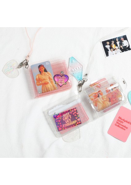 Moda Temizle Para Cüzdan Kızlar Için Su Geçirmez Jöle Idol Fotocard Tutucu Kılıf Kadın Işıltılı Kredi Bankası Kartı Tutucu (Yurt Dışından) fırsatları