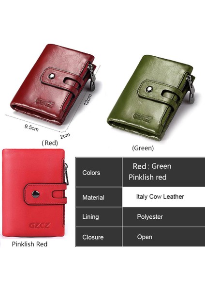 Deri Kadın Cüzdan, Slgol Bayan Cüzdan Kısa Moda El Çantası Fermuarlı Değişim Çantası Çok Fonksiyonlu Kart Çantası (Yurt Dışından) fiyatları