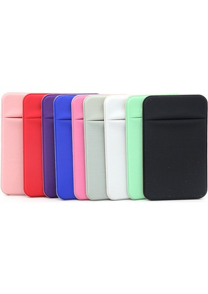 Yeni Cep Telefonu Kredi Kartı Cüzdan Tutucu Cep Stick-On Yapışkanlı Elastik Aracı Silikon Kapak İphone Samsung Xiaomi Kılıfı (Yurt Dışından) indirimleri