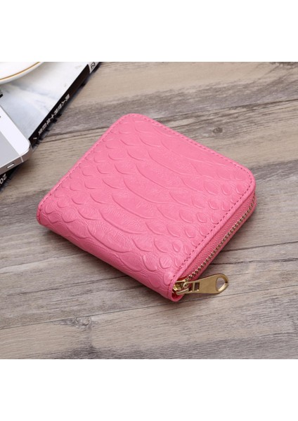Moda Timsah Desen Kadın Cüzdan Mini Bozuk Para Cüzdanı Bayanlar Küçük Cüzdan Kadın Pu Deri Fermuar Kartlıklı Cüzdan (Yurt Dışından)