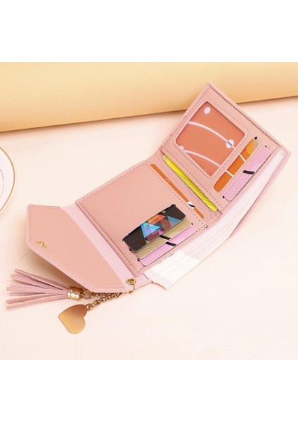 2022 Yeni Moda Kadın Cüzdan Kısa Bozuk Para Cüzdanı Cüzdan Kart Tutucu Küçük Bayanlar Püskül Kolye Cüzdan Kadın Çile Mini Debriyaj (Yurt Dışından) indirimleri