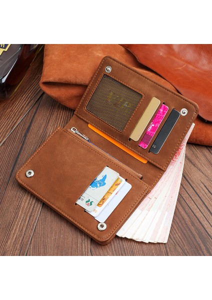 Erkek Kısa Cüzdan Retro Eğlence Gençlik Öğrenci Cüzdan Iş Toka Fermuarlı Çanta Tek Parça Dropshipping (Yurt Dışından) fırsatları