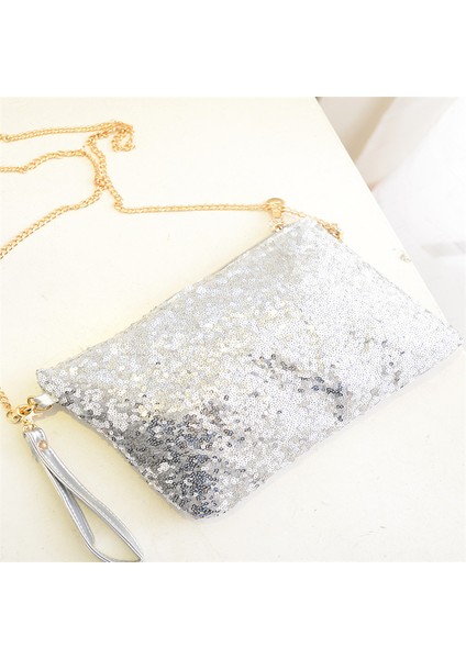 Kadınlar Bayanlar Glitter Pul Çanta Askılı Çanta Köpüklü Parti Akşam Zarf El Çantası Cüzdan Tote Çanta Omuzdan Askili Çanta (Yurt Dışından) indirimleri