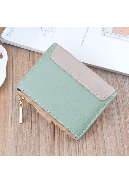 Yeni Kadın Cüzdan Kısa Kompakt Moda Renk Kontrast Fermuar Cüzdan Öğrenci Ipli Toka Bozuk Para Cüzdanı Kart Sahibinin (Yurt Dışından) fiyatları