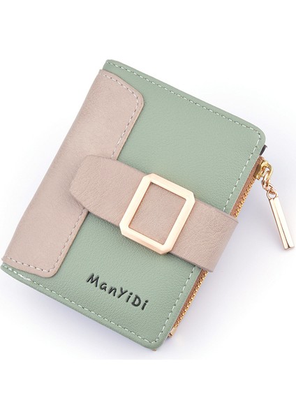 Yeni Kadın Cüzdan Kısa Kompakt Moda Renk Kontrast Fermuar Cüzdan Öğrenci Ipli Toka Bozuk Para Cüzdanı Kart Sahibinin (Yurt Dışından) indirimleri