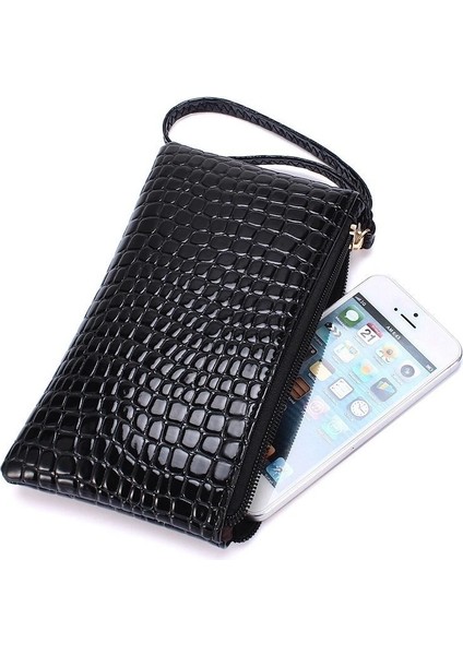 Kadınlar Için Cüzdan Pu Debriyaj Uzun Rahat Cüzdan Tahıl Bozuk Para Cüzdanı Kadın Çantası Bilek Çantaları Fermuarlı Telefon Cebi Kredi Kartı Tutucu (Yurt Dışından) fırsatları