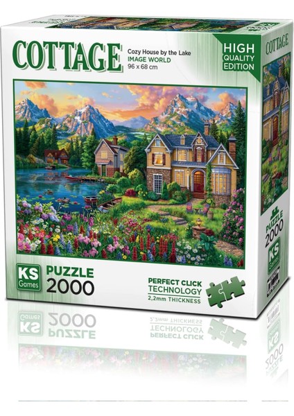 Cozy House By The Lake 2000 Parça Puzzle -Ks Puzzle