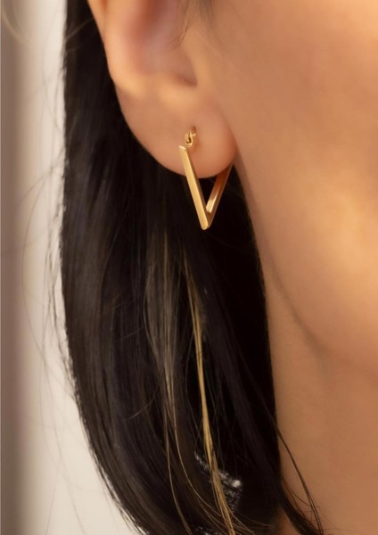 14 Ayar Altın Üçgen Küpe fiyatları