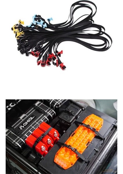 10 Adet Rc Araba Çatı Bagaj Rafı Halat Süslemeleri Askı 1/10 Rc Paletli Araba Eksenel SCX10 Traxxas Trx4 RC4WD D90 CC01,2 (Yurt Dışından)