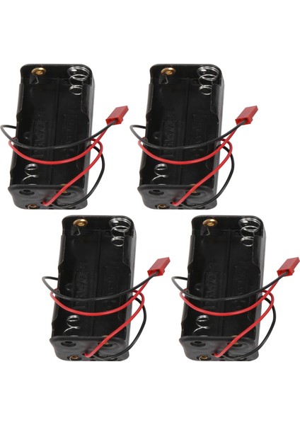4 Paket 6 V 4xaa Pil Konteyner Vaka Tutucu Paket Kutusu Jst Fiş Alıcısı Hsp Redcat 1/8 1/10 Rc Nitro Güç Araba Kamyon (Yurt Dışından)