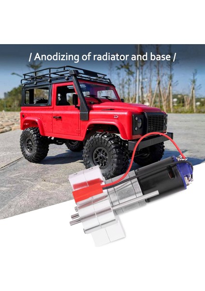 Metal Şanzıman Şanzıman 370 Motor Tahrik Mili Yükseltme Aksesuarları Için Wpl C14 C24 B24 B36 Mn D90 MN99S Rc Araba, Gümüş (Yurt Dışından)