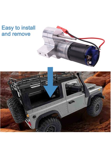 Metal Şanzıman Şanzıman 370 Motor Tahrik Mili Yükseltme Aksesuarları Için Wpl C14 C24 B24 B36 Mn D90 MN99S Rc Araba, Gümüş (Yurt Dışından)