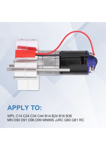 Metal Şanzıman Şanzıman 370 Motor Tahrik Mili Yükseltme Aksesuarları Için Wpl C14 C24 B24 B36 Mn D90 MN99S Rc Araba, Gümüş (Yurt Dışından)