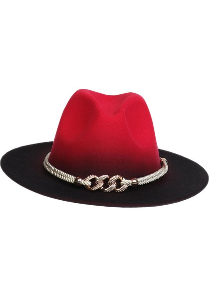 Moda Fedora Ş Zincirli Retro Iki Ş Geniş I Irmızı ve (Yurt Dışından) fırsatları