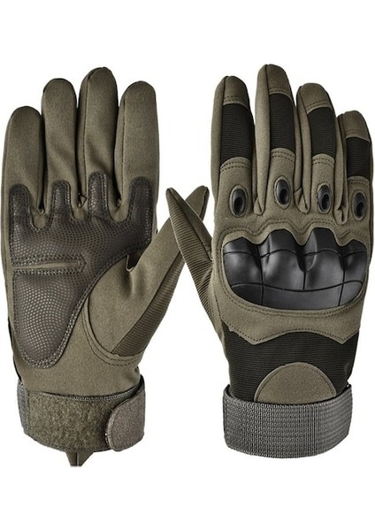 Yyf-Vv Erkek Açık Hava Dağcılık Kaymaz Eldiveni-Antrasit - Yeşil (Yurt Dışından)