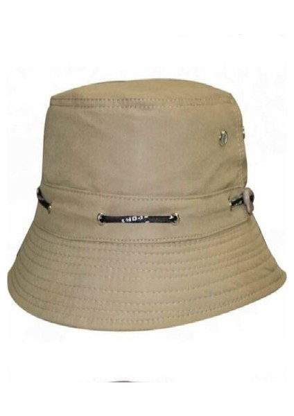 Kkp-Cc 2'li Ayarlanabilir Pamuklu Outdoor Balıkçı Şapkası-Bej (Yurt Dışından)