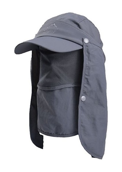 Yyy-Cc Dış Mekan Güneş Korumalı ve Uv Korumalı Erkek Şapkası-Koyu Gri (Yurt Dışından)