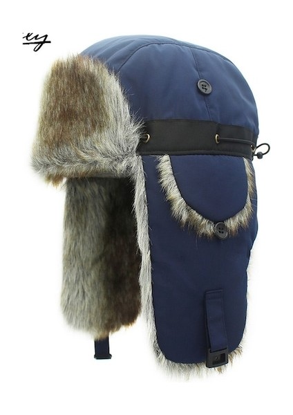 Kkp-Tt Dış Mekan Soğuk Şapkası ve Kalınlaştırılmış Termal Kulaklıklar-Mavi (Yurt Dışından)