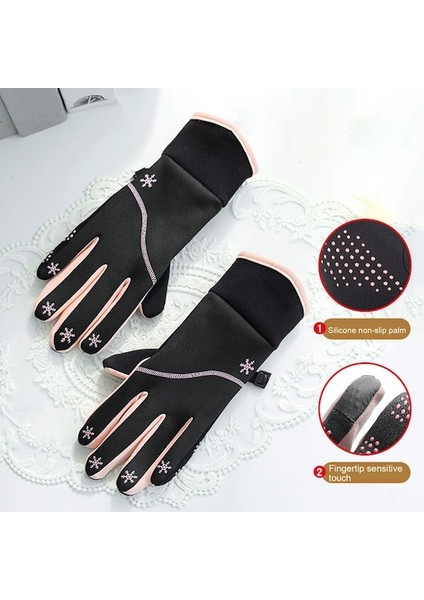 1 Çift Kış Eldiven Rüzgar Geçirmez Suya Dayanıklı Eldiven 001 (Yurt Dışından)