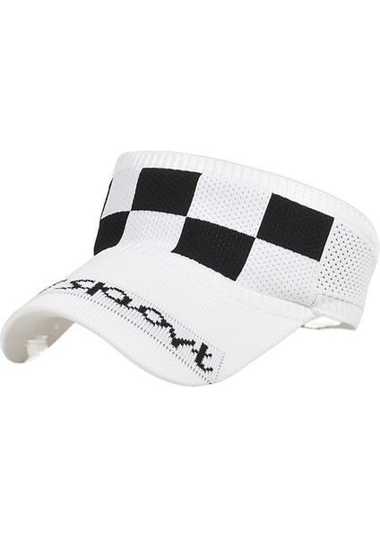 Yyr-Tt Dış Mekan Güneş Korumalı Örme Güneş Şapkası-Beyaz (Yurt Dışından)