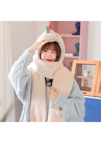 Pasifix C0215 Yetişkin Dinozor Karikatür Kadife Şapka Kalınlaşmış Sıcak 001 (Yurt Dışından)