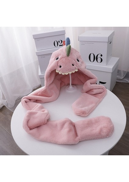 Pasifix C0215 Yetişkin Dinozor Karikatür Kadife Şapka Kalınlaşmış Sıcak 001 (Yurt Dışından) modelleri