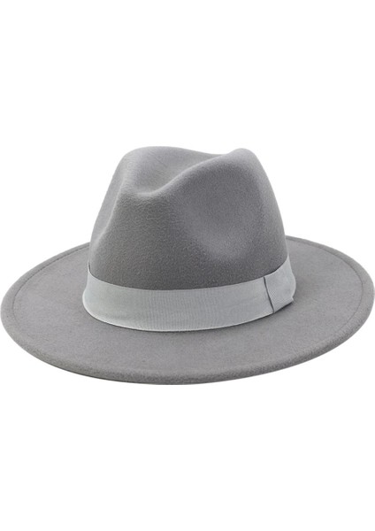 Erkekler Moda Fedora Ş Classicalal Ş Ingiliz Açık Gri (Yurt Dışından)