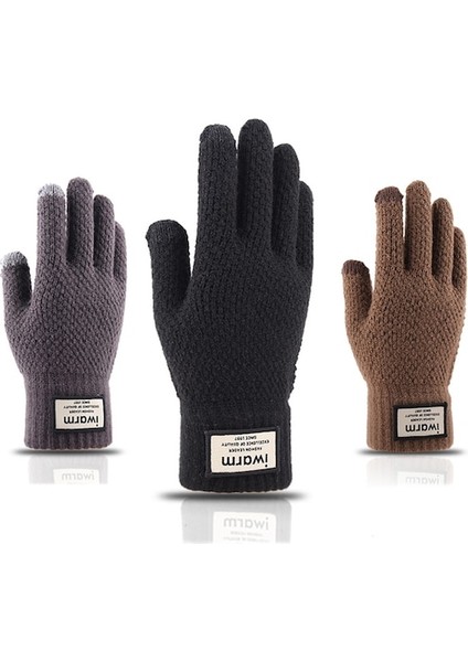 1 Çift Erkek Kış Eldiven Dokunmatik Ekran Bisiklet Eldiven 001 (Yurt Dışından) modelleri