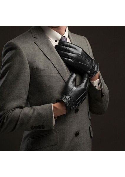 Erkek Kışlık Bisiklet Sürüş 5 Parmak Dokunmatik Ekran Eldiven (Yurt Dışından) fırsatları