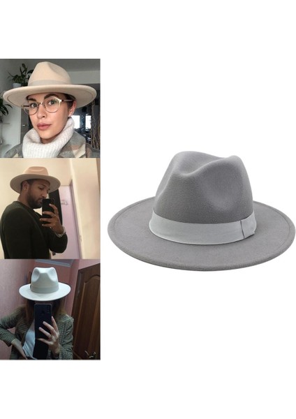 Fedora Ş Kış Dış Açık Gri (Yurt Dışından)