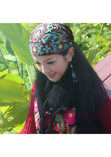 Nakış Çiçek Başörtüsü Ş Ş Türban Ş Kadın (Yurt Dışından)