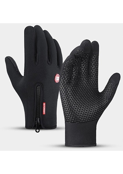 Yyu-Cc Sıcak Tutan Eldivenler Açık Hava Binicilik-Siyah (Yurt Dışından)