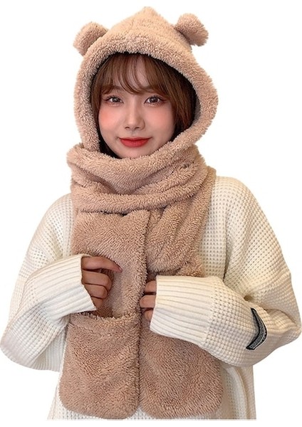 Sevimli 3'ın 1 Şapka Atkı Eldiven Takım (Yurt Dışından) modelleri